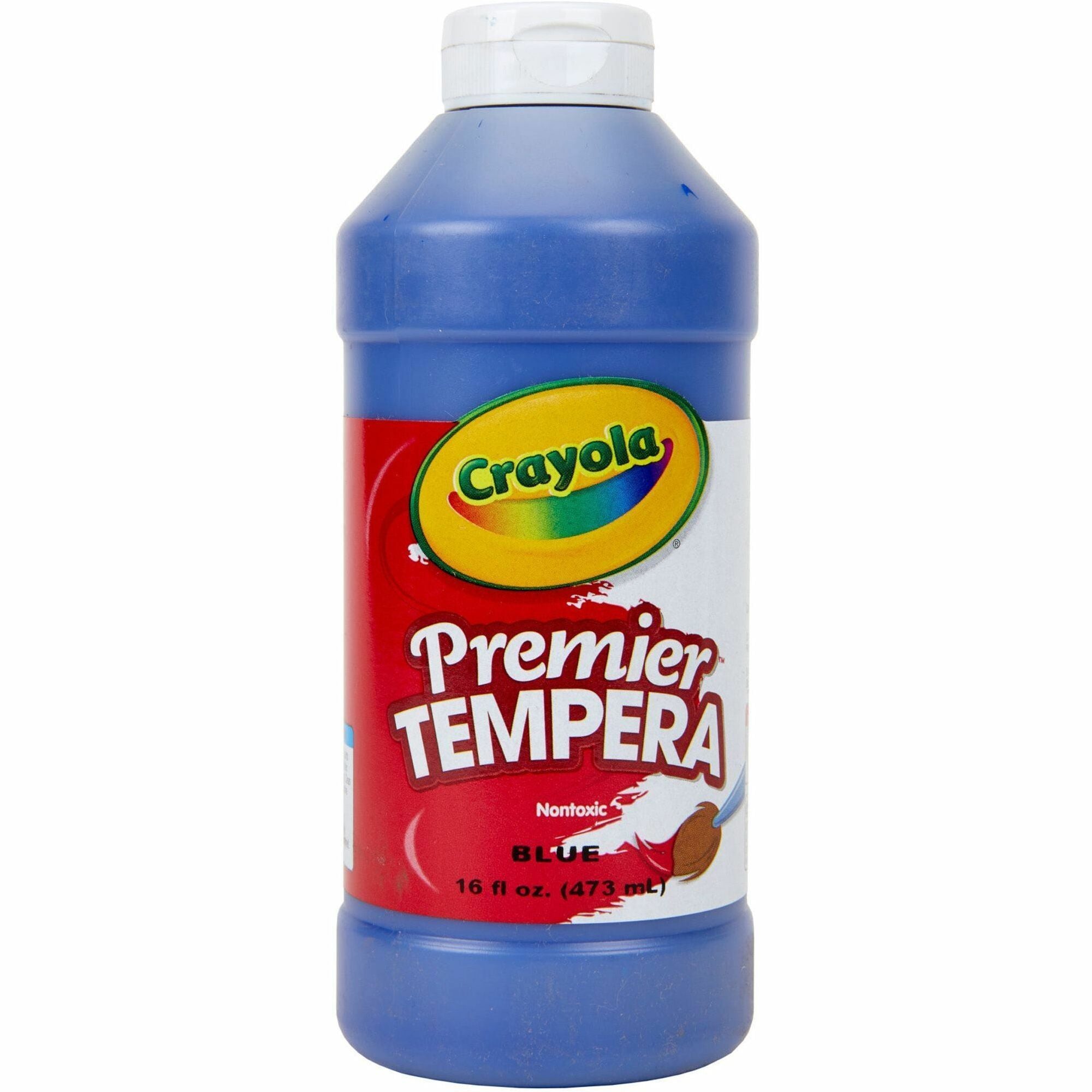 Crayola Premier Tempera Paint - 1 Color(s) - Blue - 16 oz - 1 Each