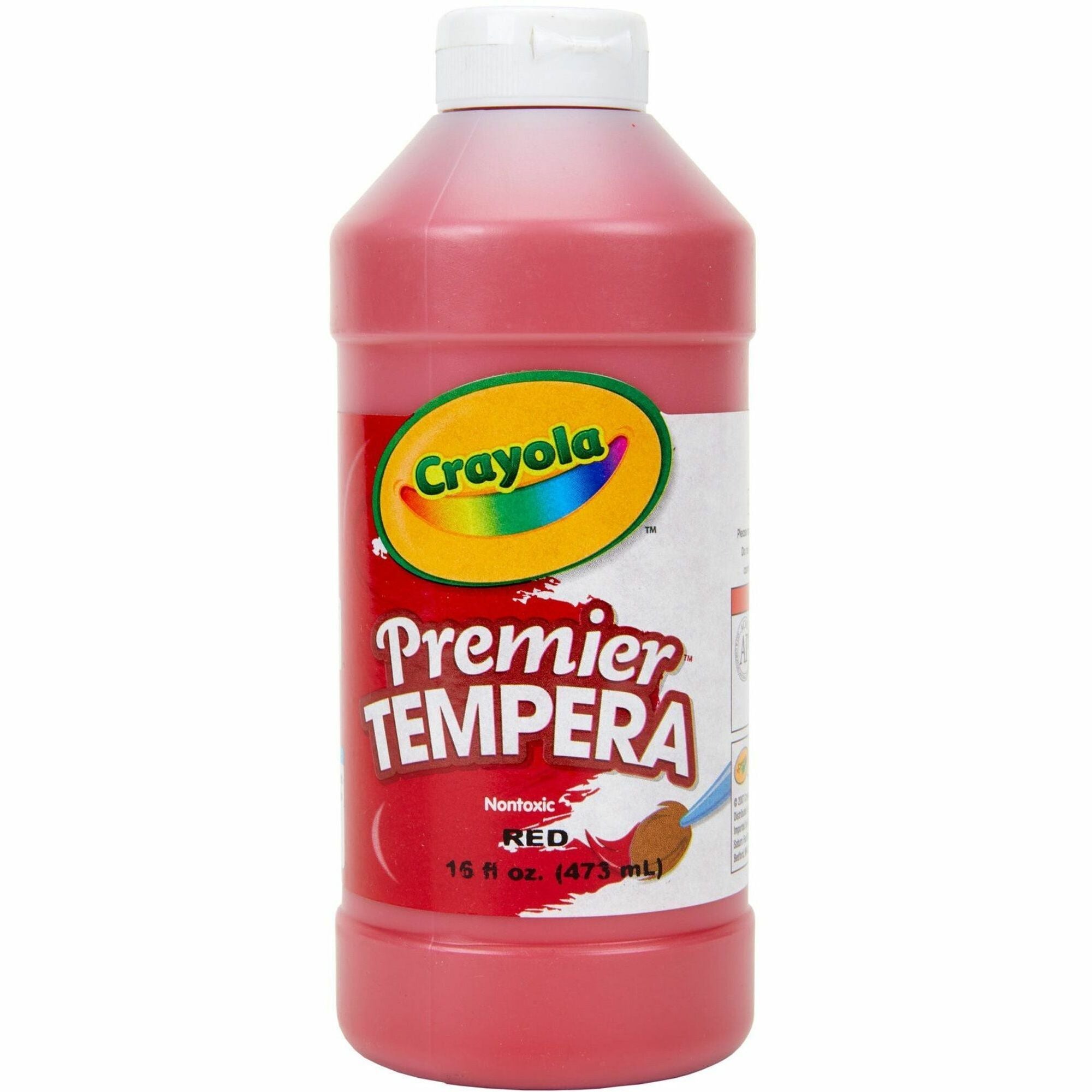 Crayola Premier Tempera Paint - 1 Color(s) - Red - 16 oz - 1 Each