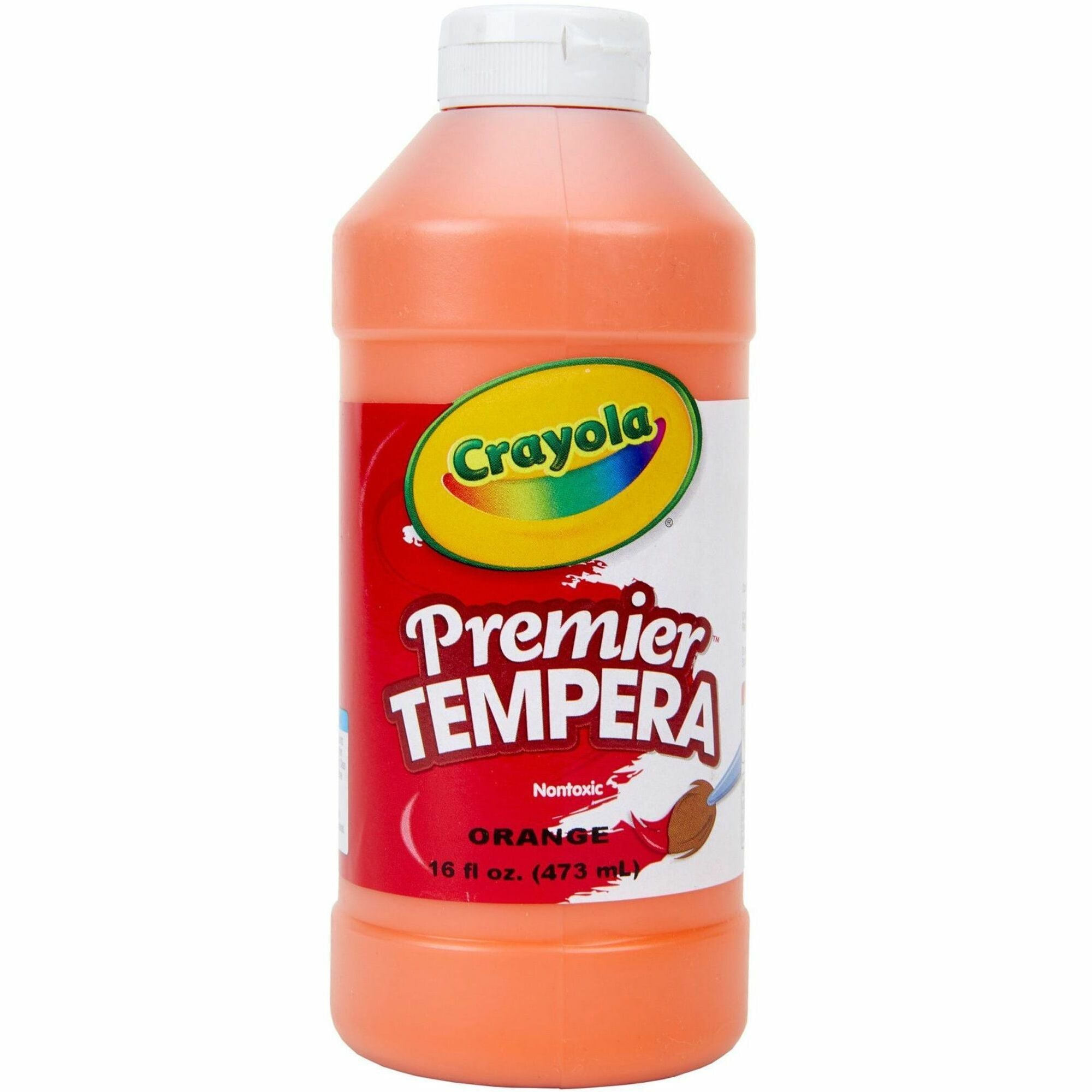 Crayola Premier Tempera Paint - 1 Color(s) - Orange - 16 oz - 1 Each