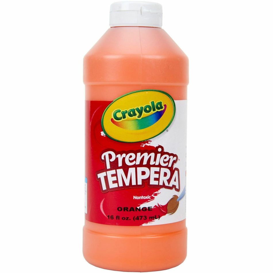Crayola Premier Tempera Paint - 1 Color(s) - Orange - 16 oz - 1 Each