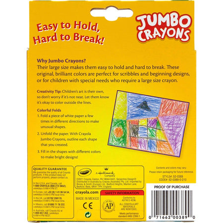 Crayola Jumbo Crayons - Rear