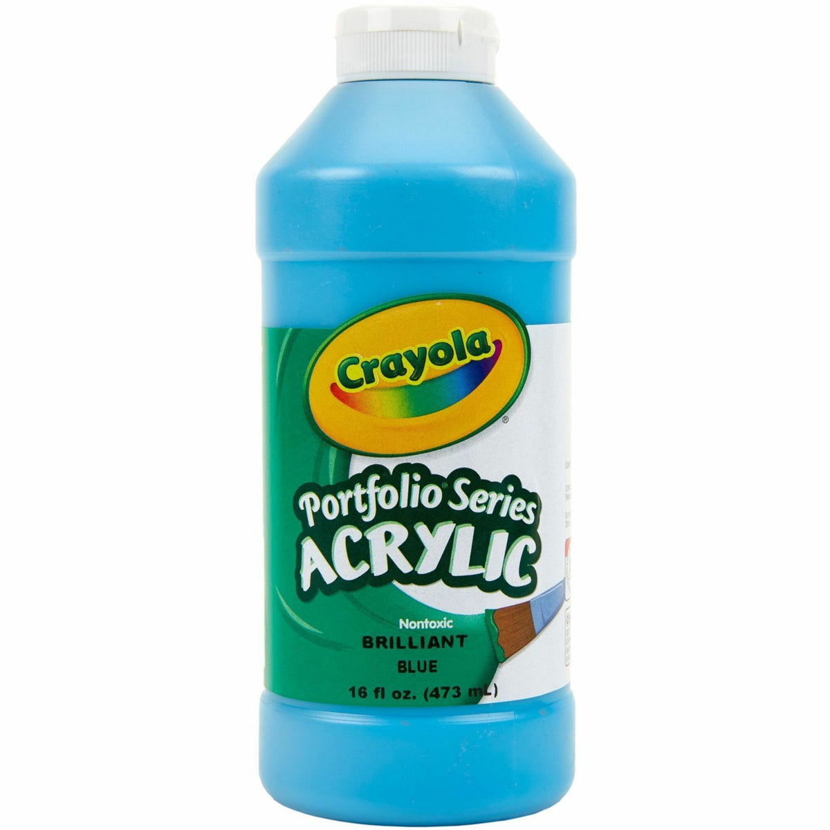 Crayola Portfolio Series Acrylic Paint - Brilliant Blue - 16 fl oz - 1 Each