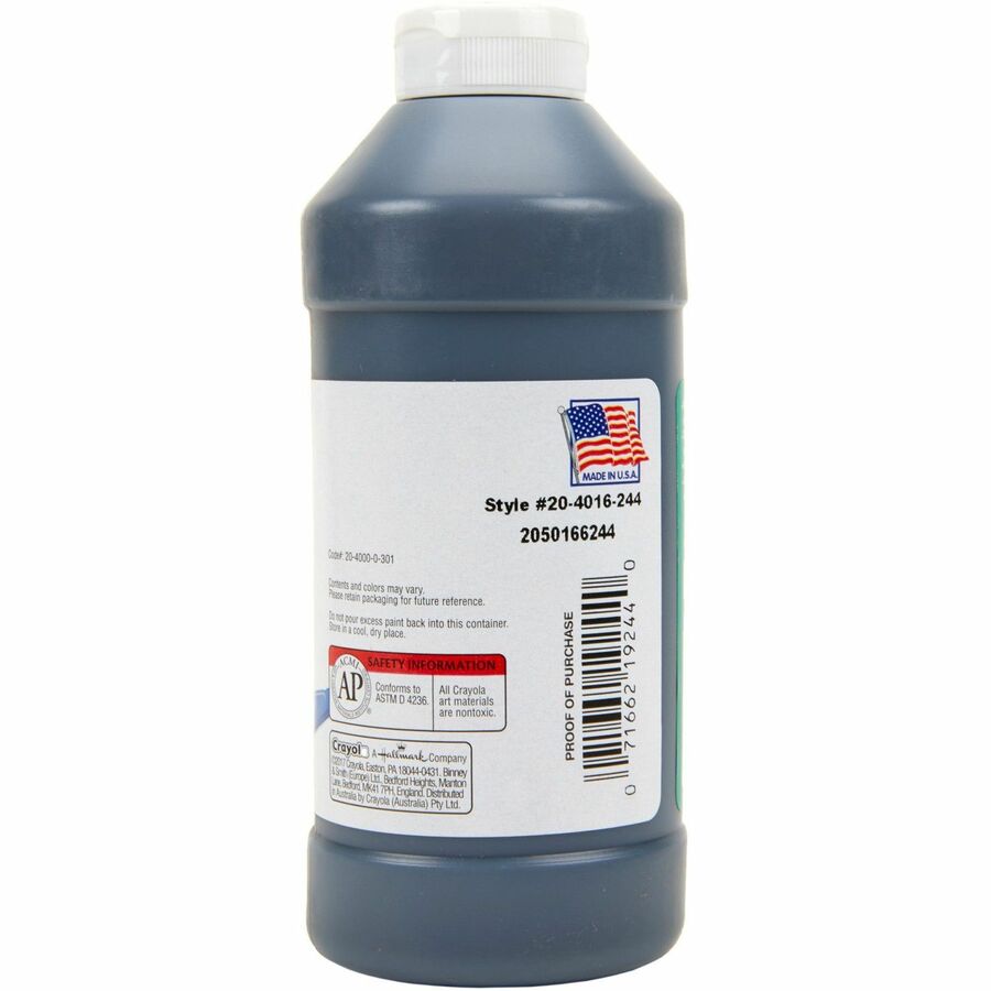 Crayola Portfolio Series Acrylic Paint - Ivory Black - 16 fl oz - 1 Each