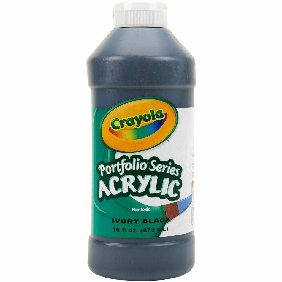 Crayola Portfolio Series Acrylic Paint - Ivory Black - 16 fl oz - 1 Each