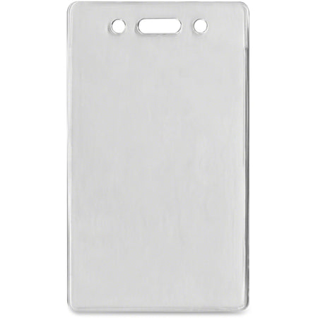 Advantus Proximity Card Vertical Badge Holder - 2.4" Width x 3.4" Length - Vinyl - Clear - 50 / Pack