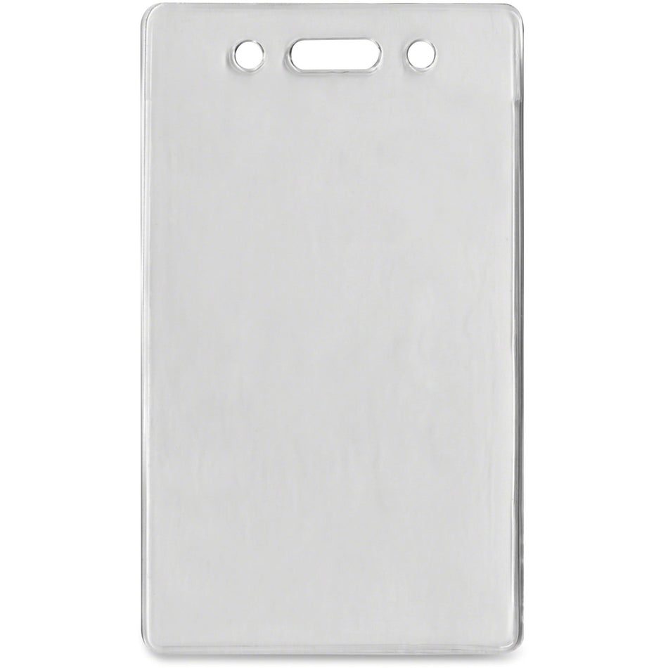 Advantus Proximity Card Vertical Badge Holder - 2.4" Width x 3.4" Length - Vinyl - Clear - 50 / Pack