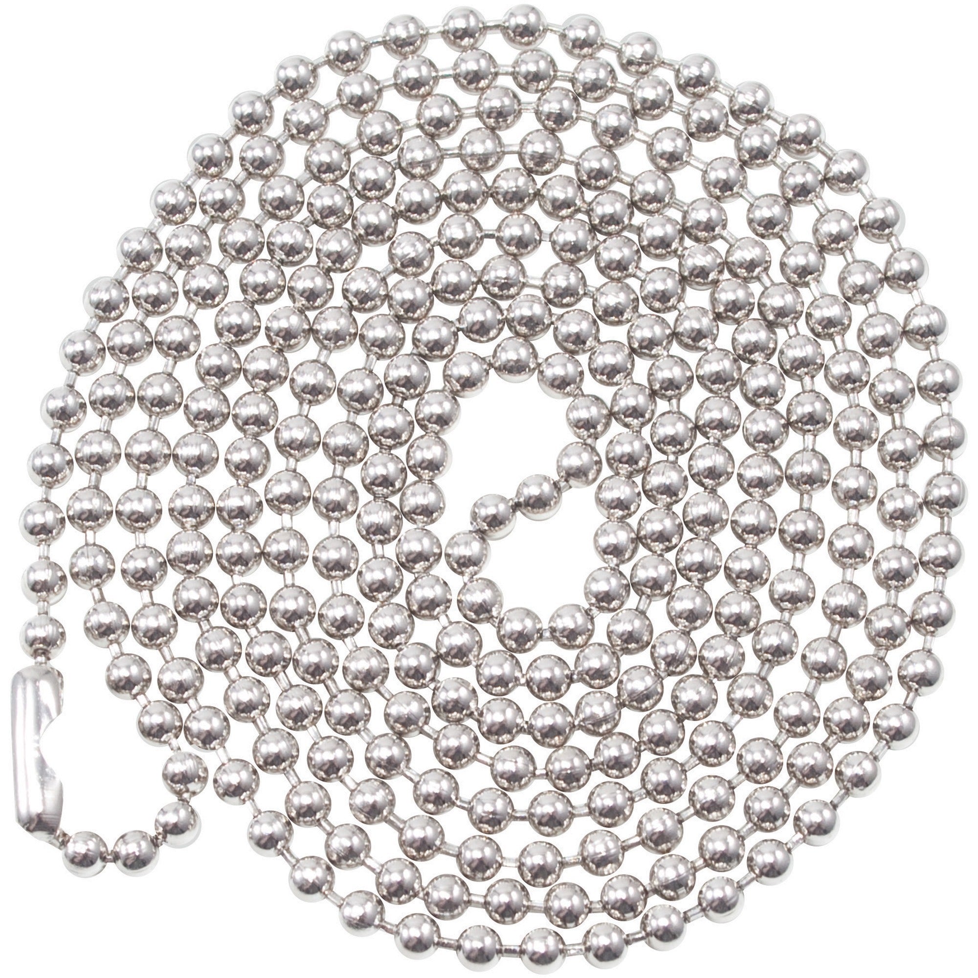 Advantus 36" ID Badge Chain - 36" - 100 / Box - Nickel Plated - Metallic