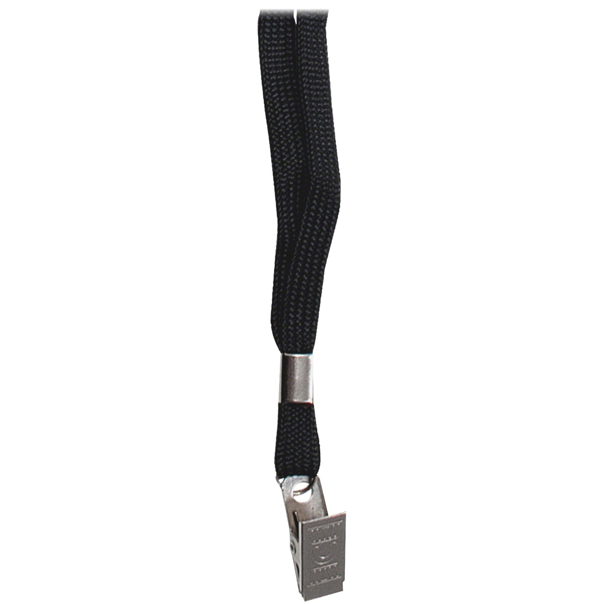 Advantus Badge Clip 36" Deluxe Neck Lanyard - 36" Length - Black - 24 / Box