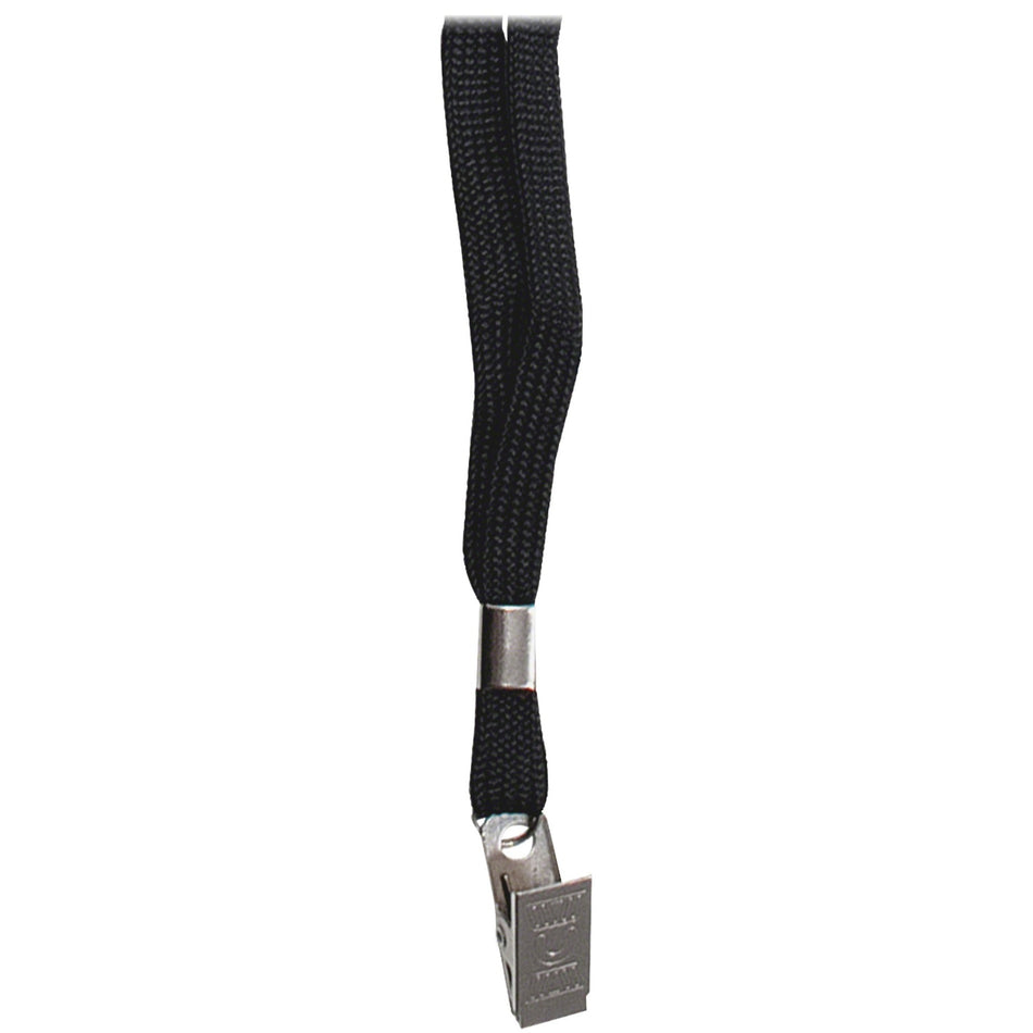 Advantus Badge Clip 36" Deluxe Neck Lanyard - 36" Length - Black - 24 / Box