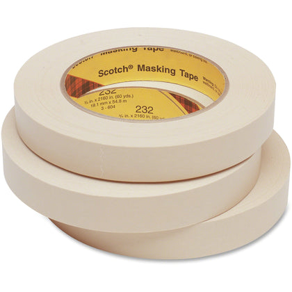 Scotch High-Performance Masking Tape: 60.15 yd Length x 0.47’’ Width - Tan Tape for Bundling & Holding