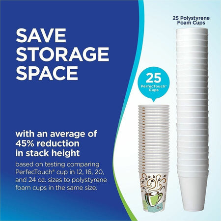 Dixie PerfecTouch 8 oz Insulated Paper Hot Coffee Cups by GP Pro - Alternate-Image5