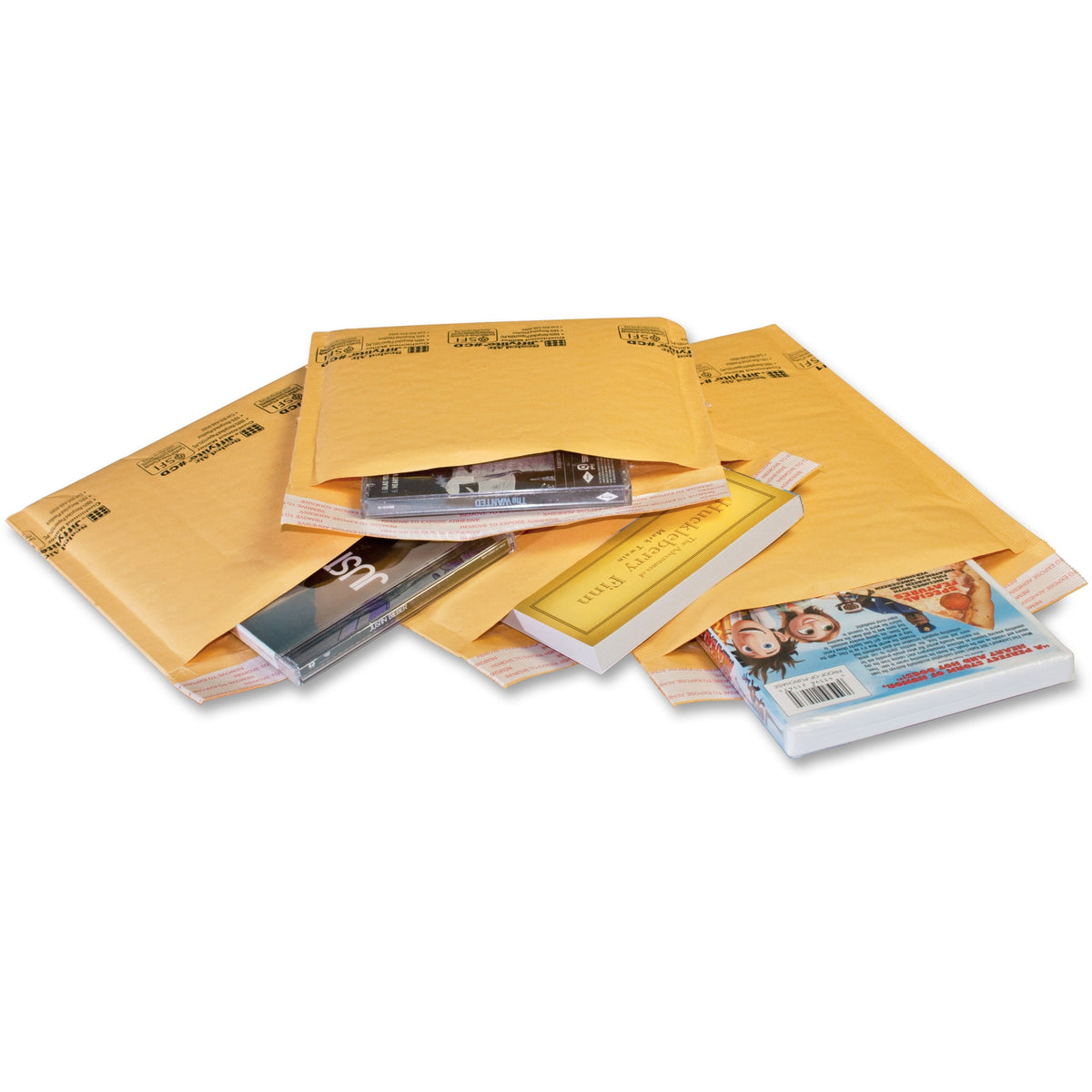 Sealed Air Self-sealing Bubble Mailers - Bubble - 5" Width x 10" Length - Self-sealing - Brown - Kraft - 250 / Carton