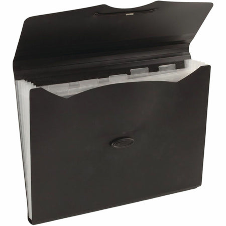 Mead Expanding File - 9 1/4" x 13" - 6 Pocket(s) - Poly - Assorted - Moisture Resistant, Elastic Closure - 1 Each