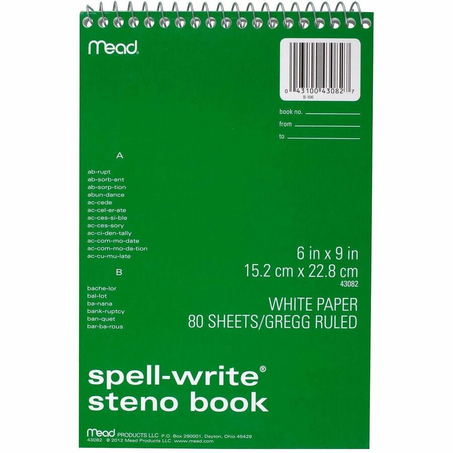 Mead Spell-Write Steno Book - Alternate-Image1
