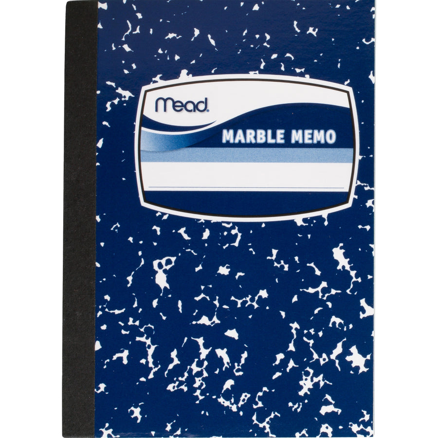 Mead Square Deal Colored Memo Book - 80 Sheets - Tape Bound - 3 1/2" x 4 1/2" Sheet Size - Assorted Marble Cover - 1 Each