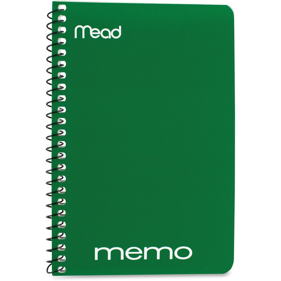 Mead Wirebound Memo Notebook - 40 Sheets - Wire Bound - 4" x 6" Sheet Size - Assorted Paper - Tan Board Cover - 1 Each