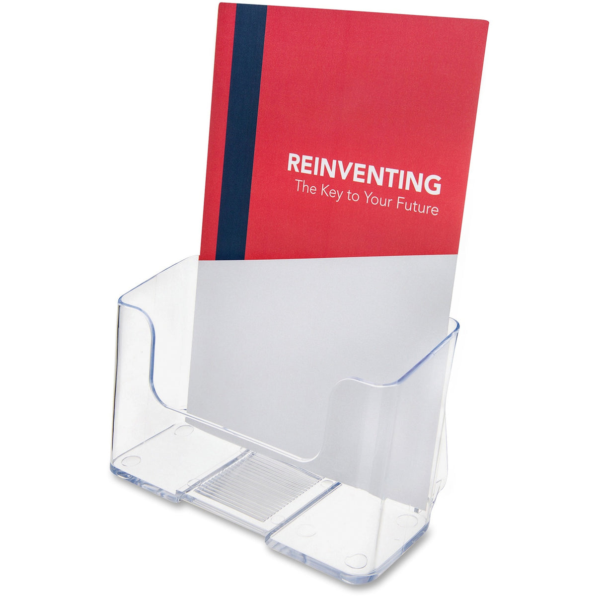 Deflecto Single Compartment DocuHolder - 1 Compartment(s) - 7.75" Height x 6.50" Width x 3.75" Depth - Desktop - Booklet Size - Clear - Plastic - 1 Each