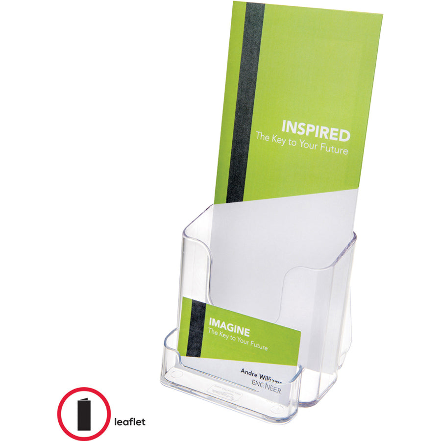 Deflecto Single Compartment DocuHolder w/ Business Card Holder - Alternate-Image2