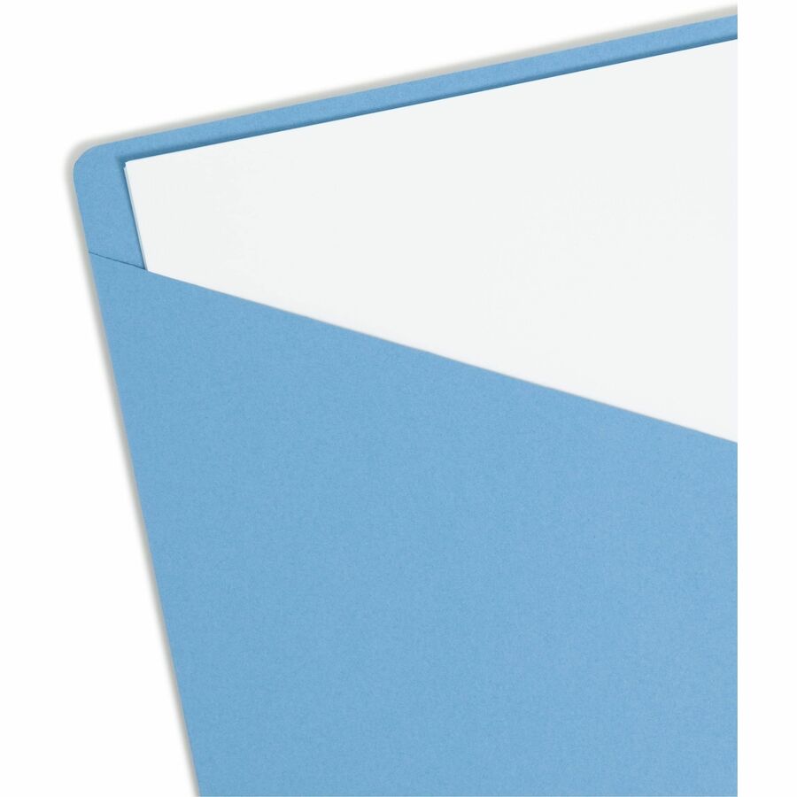 Smead Letter Recycled File Jacket - 8 1/2" x 11" - 11 pt. - Manila - Blue - 10% Recycled - 25 / Pack