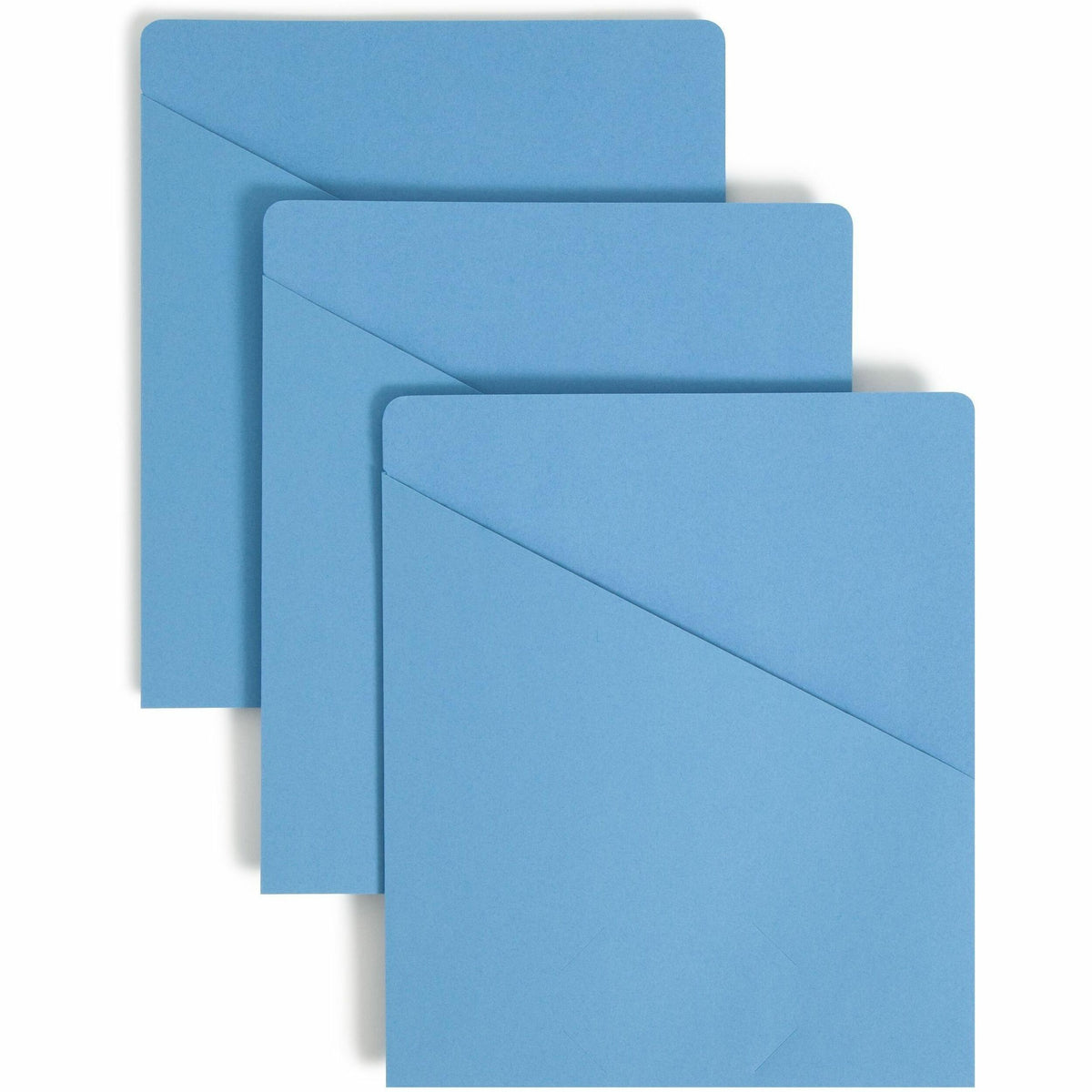 Smead Letter Recycled File Jacket - 8 1/2" x 11" - 11 pt. - Manila - Blue - 10% Recycled - 25 / Pack