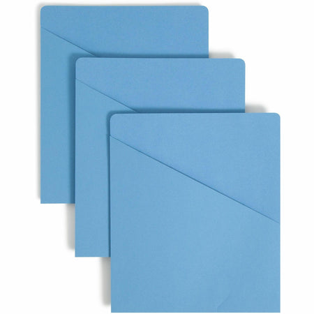 Smead Letter Recycled File Jacket - 8 1/2" x 11" - 11 pt. - Manila - Blue - 10% Recycled - 25 / Pack