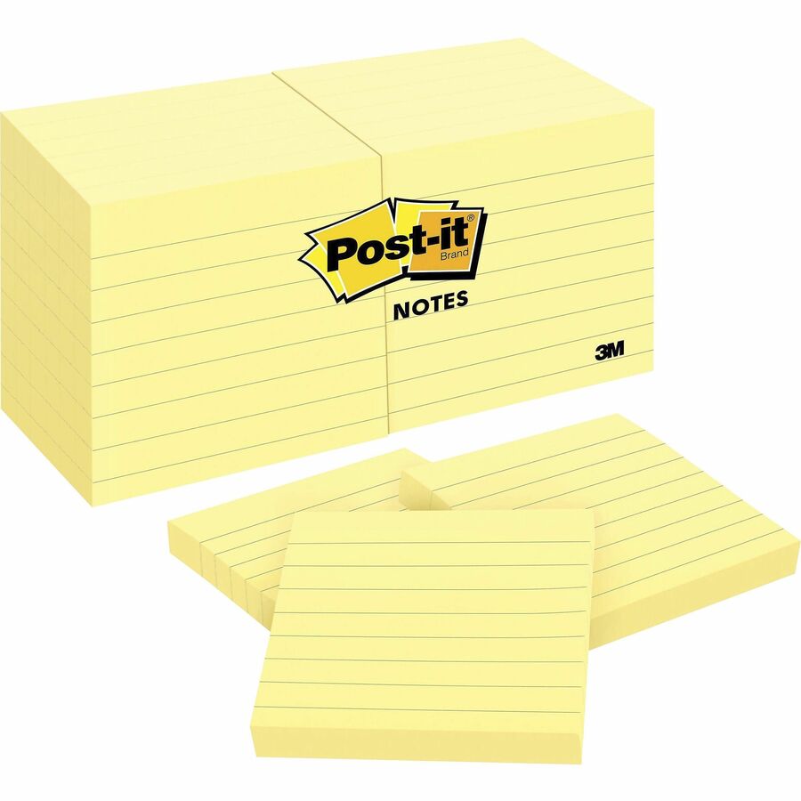 Post-it&reg; Notes Original Lined Notepads - Right