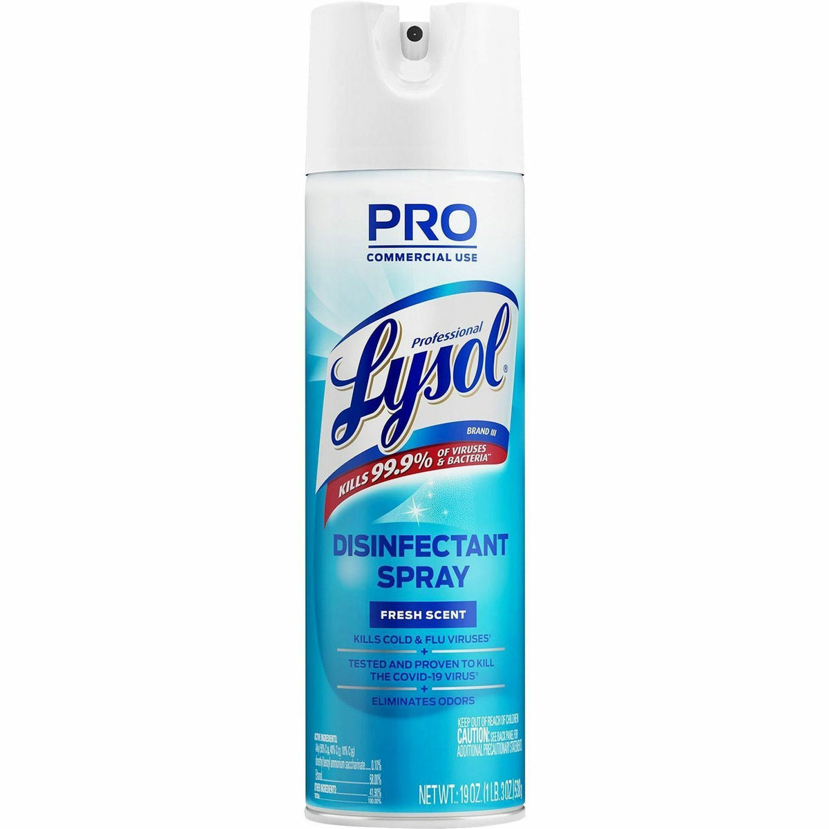 Professional Lysol Disinfectant Spray - 19 fl oz (0.6 quart) - Fresh Scent - Clear - 1 Each