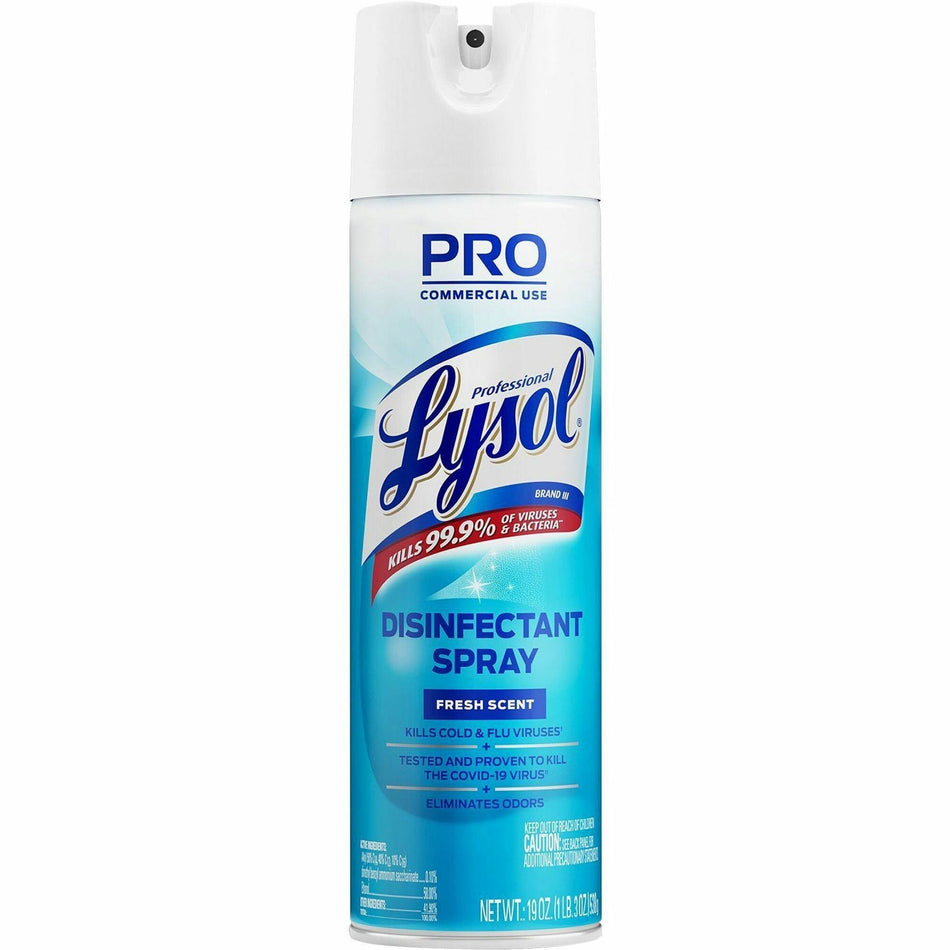 Professional Lysol Disinfectant Spray - 19 fl oz (0.6 quart) - Fresh Scent - Clear - 1 Each