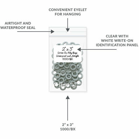C-Line Write-On Reclosable Small Parts Bags - Alternate-Image4