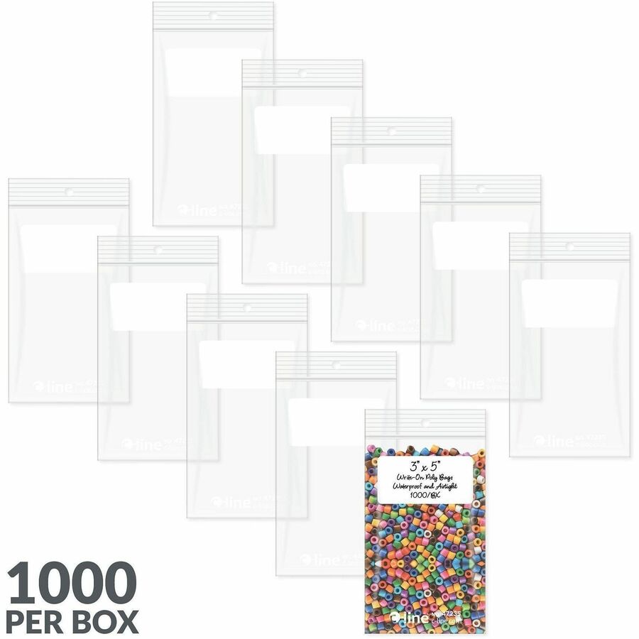 C-Line Write-On Reclosable Small Parts Bags - Alternate-Image1