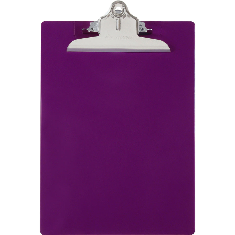 Saunders Recycled Plastic Clipboards - 1" Clip Capacity - 8 1/2" x 11" Sheet Size - Plastic - Purple - 1 Each