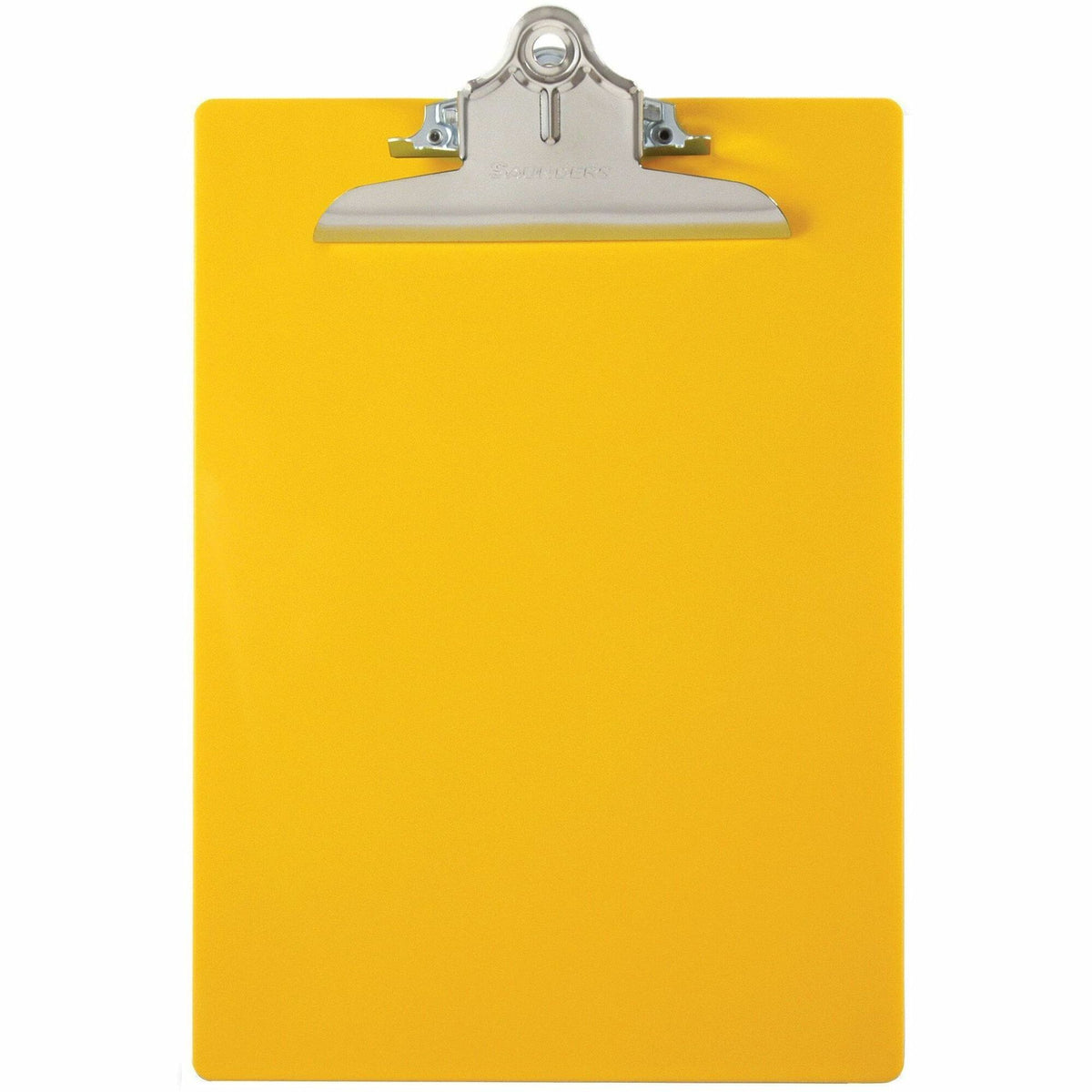 Saunders Recycled Plastic Clipboards - 1" Clip Capacity - 8 1/2" x 11" , 8 19/64" x 11 45/64" Sheet Size - Polystyrene, Plastic - Yellow - 1 Each