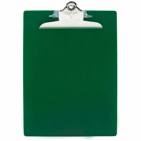 Saunders Recycled Plastic Clipboards - 1" Clip Capacity - 8 1/2" x 11" Sheet Size - Plastic - Green - 1 Each