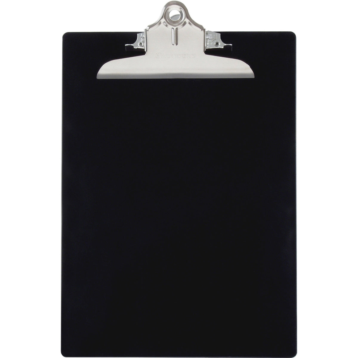 Saunders Recycled Plastic Clipboards - 1" Clip Capacity - 8 1/2" x 11" Sheet Size - Plastic - Black - 1 Each