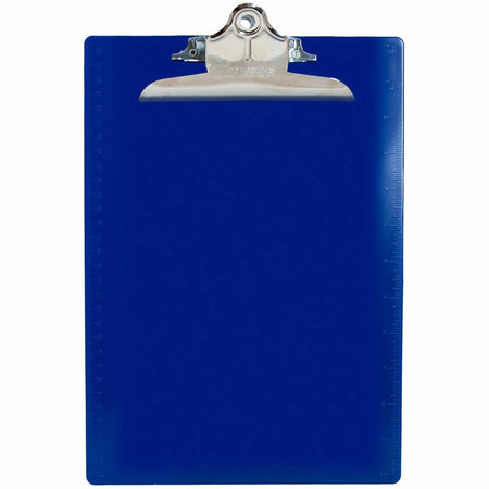 Saunders Recycled Plastic Clipboards - 1" Clip Capacity - 8 1/2" x 11" Sheet Size - Plastic - Blue - 1 Each