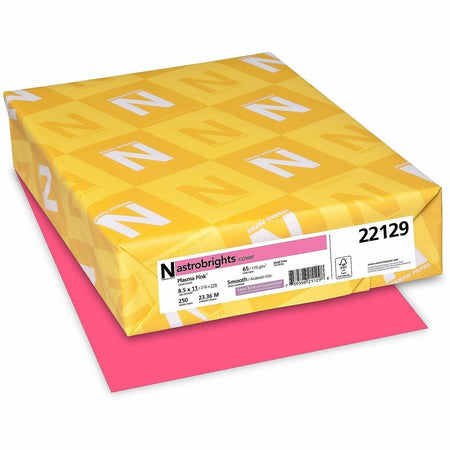 Astrobrights Colored Cardstock - Pink - Letter - 8 1/2" x 11" - 65 lb Basis Weight - Smooth - Durable, Acid-free, Lignin-free, Heavyweight - Plasma Pink - 250 / Pack