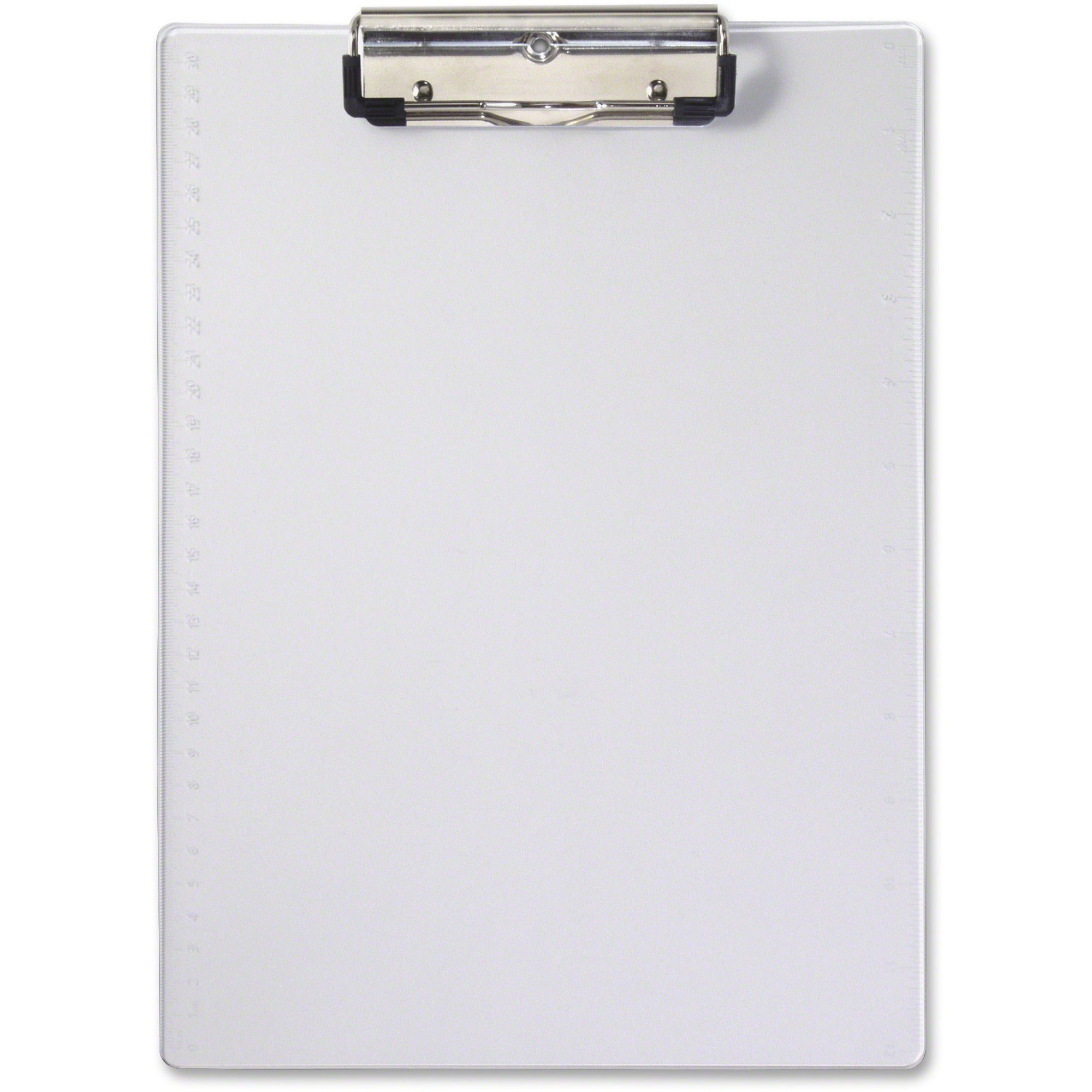 Saunders Acrylic Clipboard: Clear 0.50’’ Clip 8 1/2’’ x 12’’ Size - Clipboards
