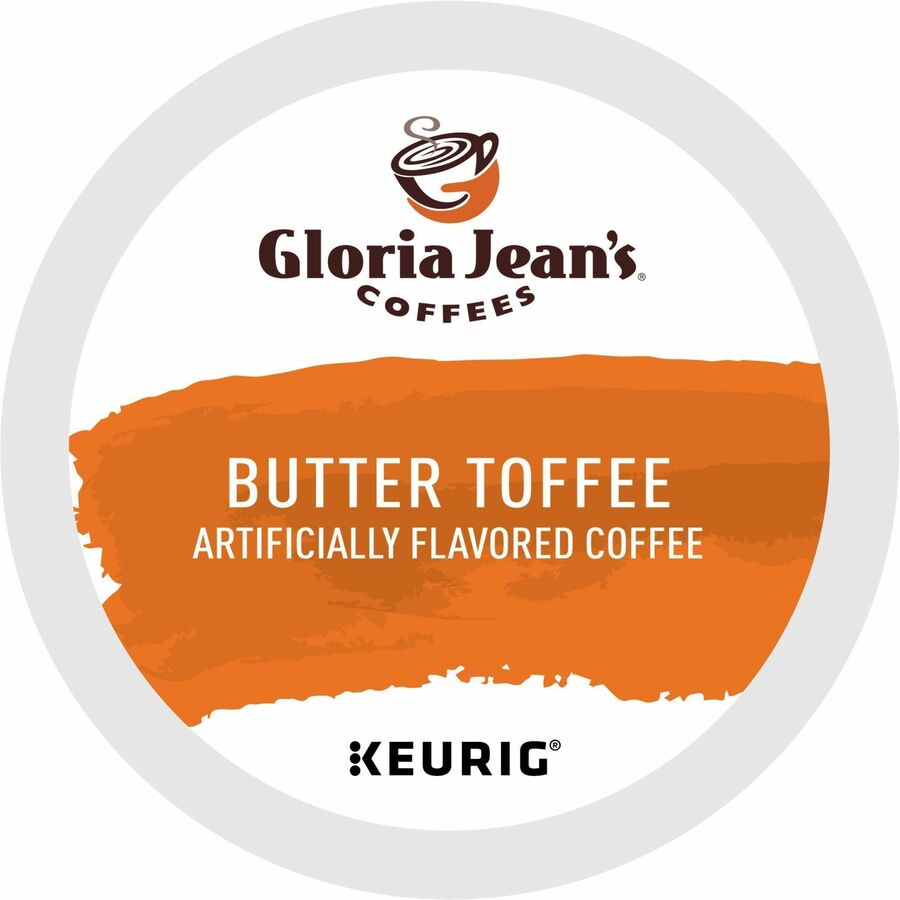 Gloria Jean's K-Cup, Pod Butter Toffee, Keurig Single-Serve K-Cup Pods, Medium Roast Coffee, 24 Count - Compatible with Keurig Brewer - Regular - Medium - K-Cup, Pod - Butter - Kosher - 24 / Pack