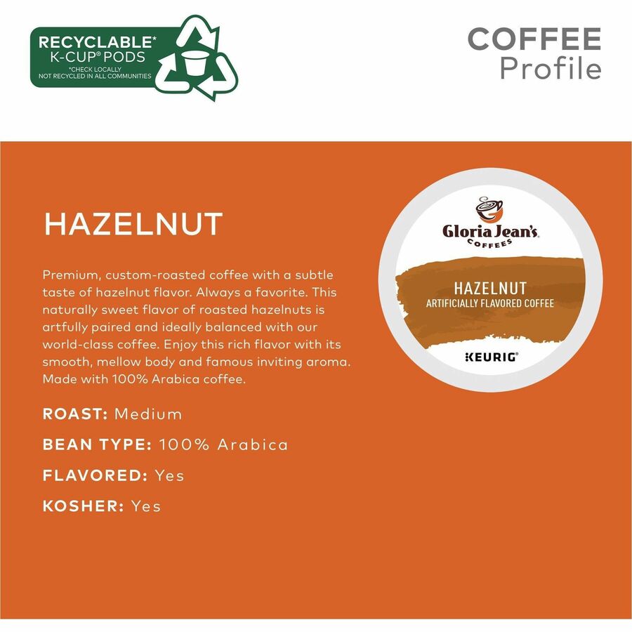 Gloria Jean's K-Cup, Pod Hazelnut Coffee - Alternate-Image7