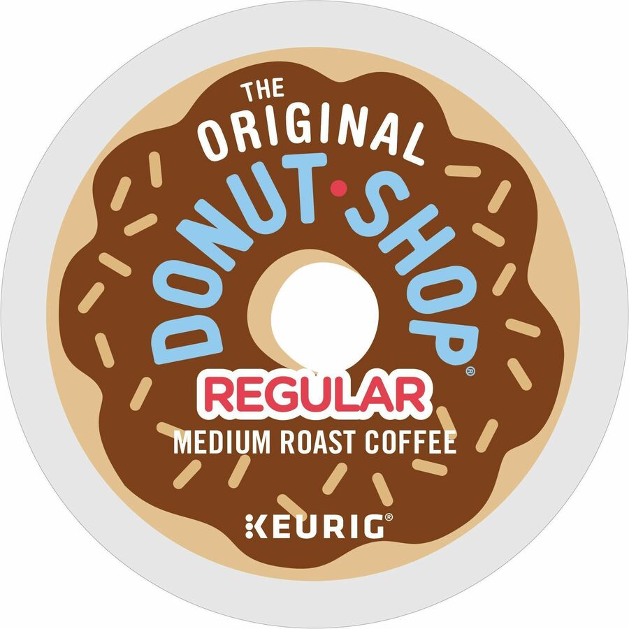 The Original Donut Shop® K-Cup, Pod Regular Keurig Single-Serve K-Cup Pods, Medium Roast Coffee, 24 Count - Compatible with Keurig Brewer - Regular - Medium - 0.4 oz - K-Cup, Pod - Donut Shop Blend - Kosher - 24 / Pack