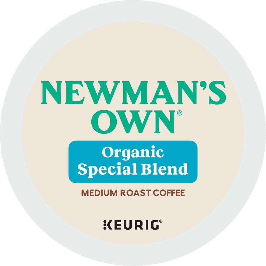 Newman's Own® Organics K-Cup, Pod Special Blend Keurig Single-Serve K-Cup Pods, Medium Roast Coffee, 24 Count - Compatible with Keurig Brewer - American - Medium - K-Cup, Pod - Special Blend - Kosher - 24 / Pack
