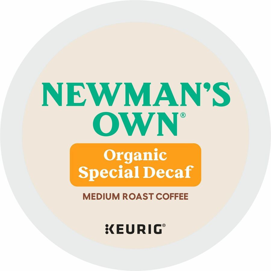 Newman's Own® Organics K-Cup, Pod Coffee - Compatible with Keurig Brewer - American - Medium - K-Cup, Pod - Decaf, Special Blend - Kosher - Decaffeinated - 24 / Pack