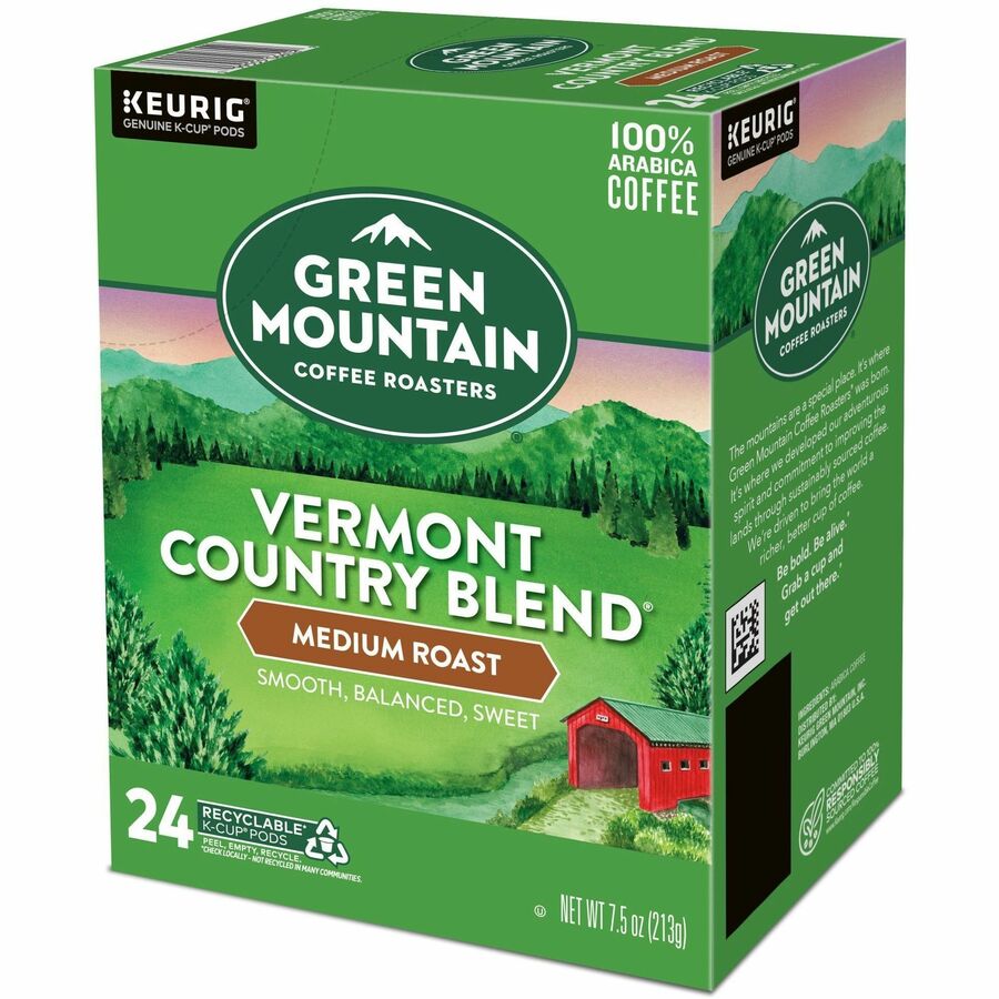 Green Mountain Coffee Roasters® K-Cup, Pod Coffee - Compatible with Keurig Brewer - Regular - Medium - K-Cup, Pod - Kosher - 24 / Pack