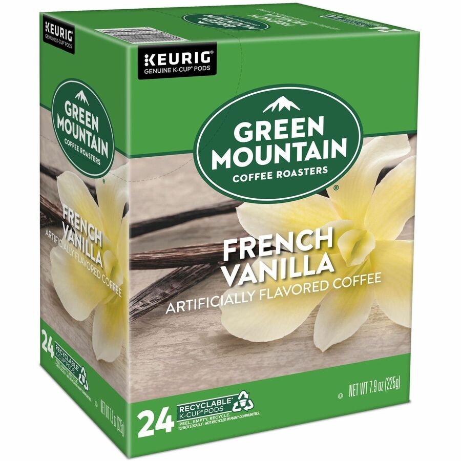 Green Mountain Coffee Roasters® K-Cup, Pod French Vanilla Coffee, Keurig Single-Serve K-Cup pods, Light Roast, 24 Count - Compatible with Keurig Brewer - Regular - Light - K-Cup, Pod - Kosher - 24 / Pack