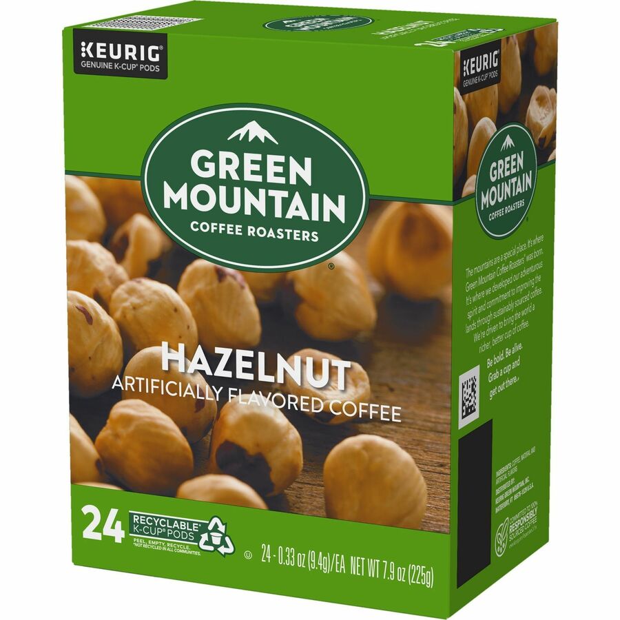 Green Mountain Coffee Roasters® K-Cup, Pod Hazelnut Coffee, Keurig Single-Serve K-Cup pods, Light Roast, 24 Count - Compatible with Keurig Brewer - Regular - Light - K-Cup, Pod - Kosher - 24 / Pack
