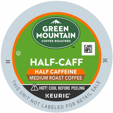 Green Mountain Coffee Roasters® K-Cup Half-Caff Coffee - Compatible with Keurig Brewer - Medium - K-Cup - Half Caff - 24 / Box