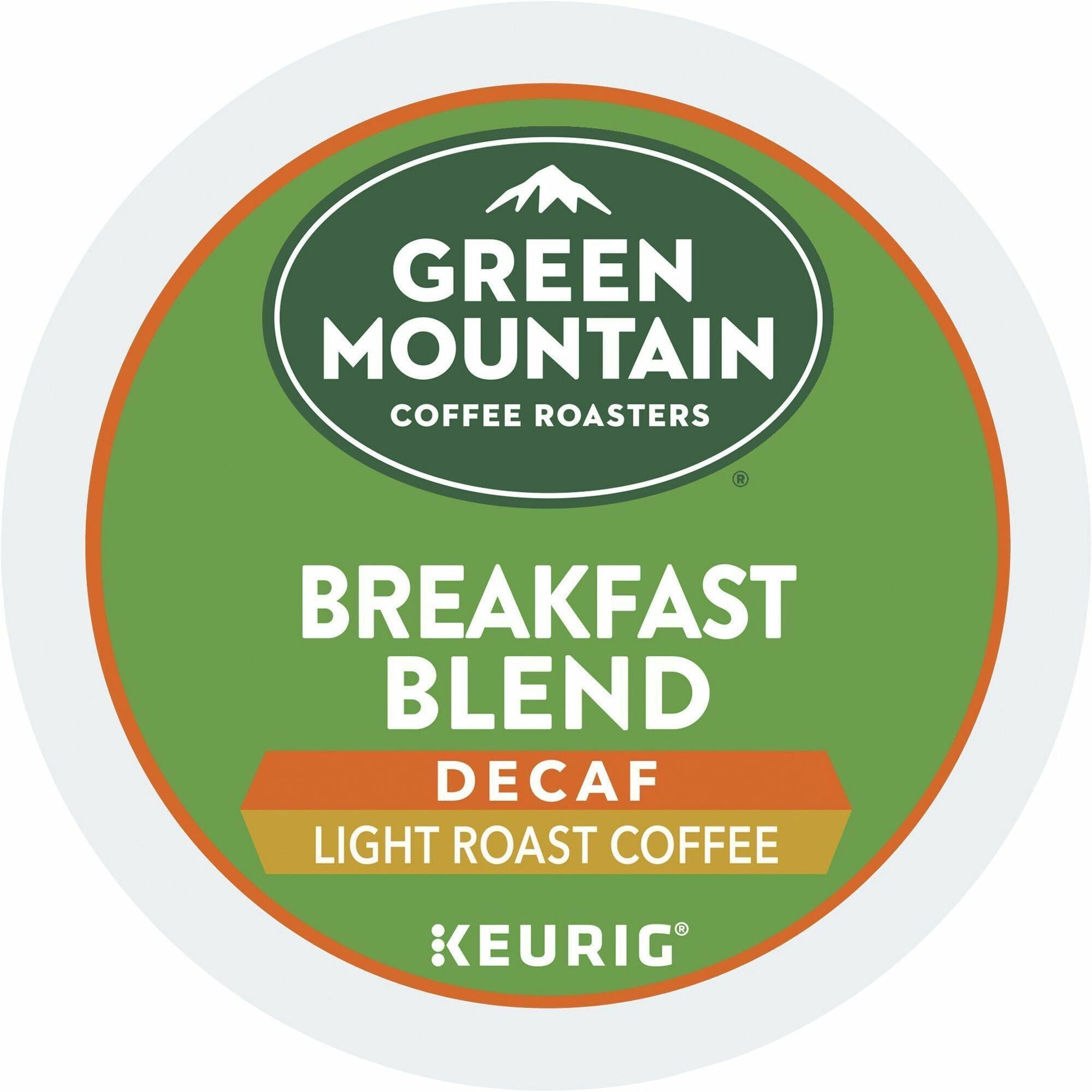Green Mountain Coffee Roasters® K-Cup Breakfast Blend Decaf Coffee - Compatible with Keurig Brewer - Light/Mild - K-Cup - Decaffeinated - 24 / Box