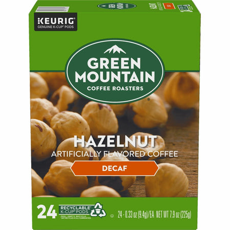 Green Mountain Coffee K-Cup, Pod Hazelnut Decaf Coffee, Keurig Single-Serve K-Cup pods, Light Roast, 24 Count - Compatible with Keurig Brewer - Light - K-Cup, Pod - Hazelnut, Decaf - Kosher - Decaffeinated - 24 / Pack
