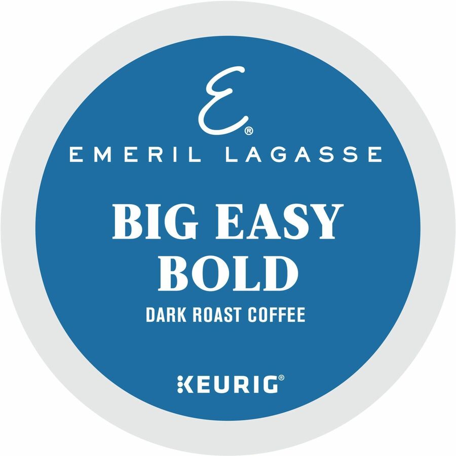 Emeril's K-Cup, Pod Big Easy Bold Coffee - Compatible with Keurig Brewer - Regular - Dark - K-Cup, Pod - Roasted - Kosher - 24 / Pack