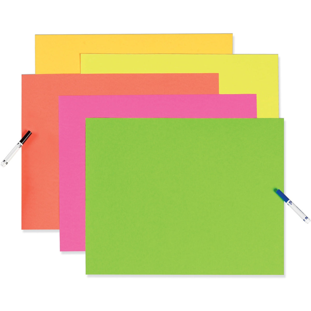 UCreate Fade Resistant Neon Poster Board - 28" Board Height x 22" Board Width - Neon Assorted Surface - Fade Resistant, Rigid - 25 / Carton